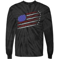 Fighter Jets With Usa American Flag Tie-Dye Long Sleeve Shirt