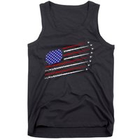 Fighter Jets With Usa American Flag Tank Top