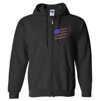 Fighter Jets With Usa American Flag Full Zip Hoodie