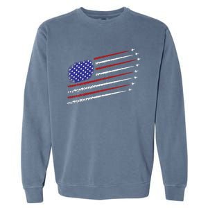 Fighter Jets With Usa American Flag Garment-Dyed Sweatshirt