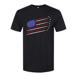 Fighter Jets With Usa American Flag Softstyle CVC T-Shirt