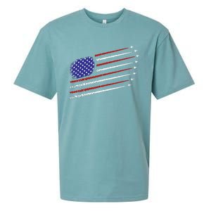 Fighter Jets With Usa American Flag Sueded Cloud Jersey T-Shirt