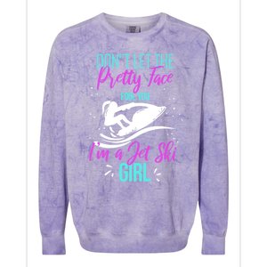 Funny Jetski Water Sports Holidays Gift Colorblast Crewneck Sweatshirt