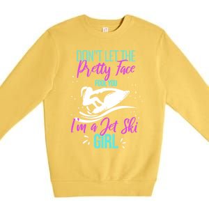 Funny Jetski Water Sports Holidays Gift Premium Crewneck Sweatshirt