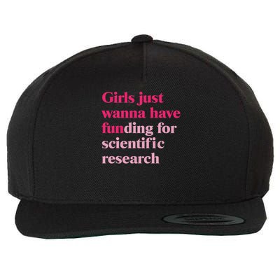 Funny Just Wanna Have Funding For Scientific Research Wool Snapback Cap