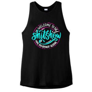 Funny Joke Welcome To The Shit Show Hope You Brought Alcohol Ladies PosiCharge Tri-Blend Wicking Tank