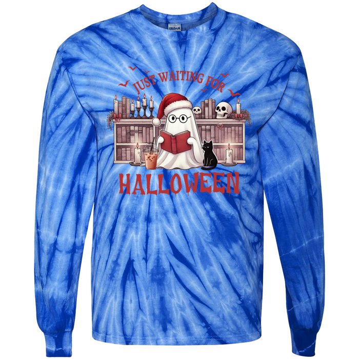 Funny Just Waiting For Halloween Gift Tie-Dye Long Sleeve Shirt