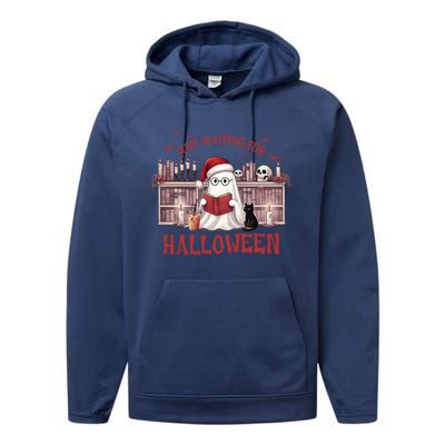 Funny Just Waiting For Halloween Gift Performance Fleece Hoodie