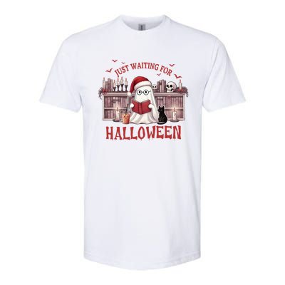 Funny Just Waiting For Halloween Gift Softstyle CVC T-Shirt