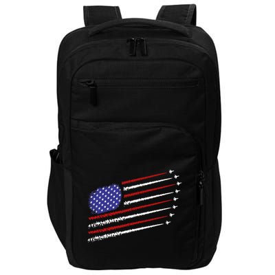 Fighter Jets With Usa American Flag 4th Of July Celebration Impact Tech Backpack