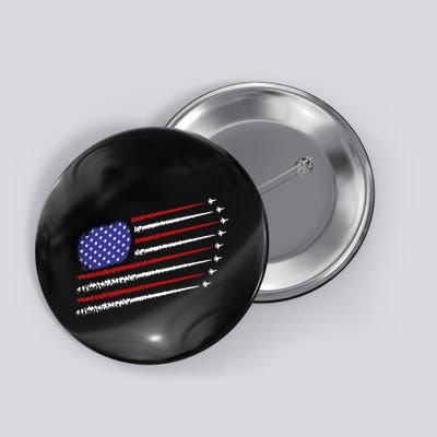 Fighter Jets With Usa American Flag 4th Of July Celebration Button