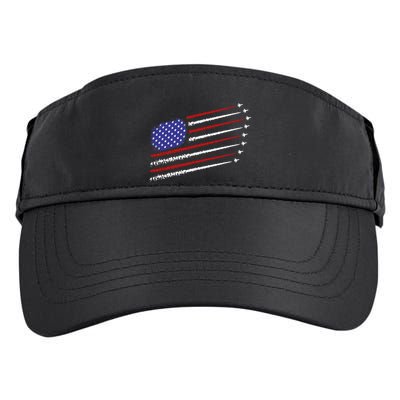 Fighter Jets With Usa American Flag 4th Of July Celebration Adult Drive Performance Visor