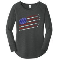 Fighter Jets With Usa American Flag 4th Of July Celebration Women's Perfect Tri Tunic Long Sleeve Shirt