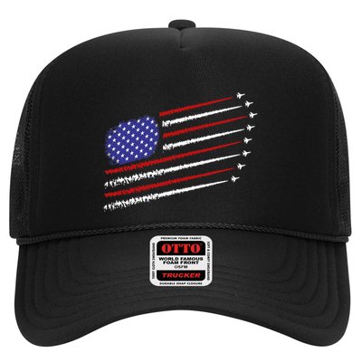 Fighter Jets With Usa American Flag 4th Of July Celebration Trucker Hat