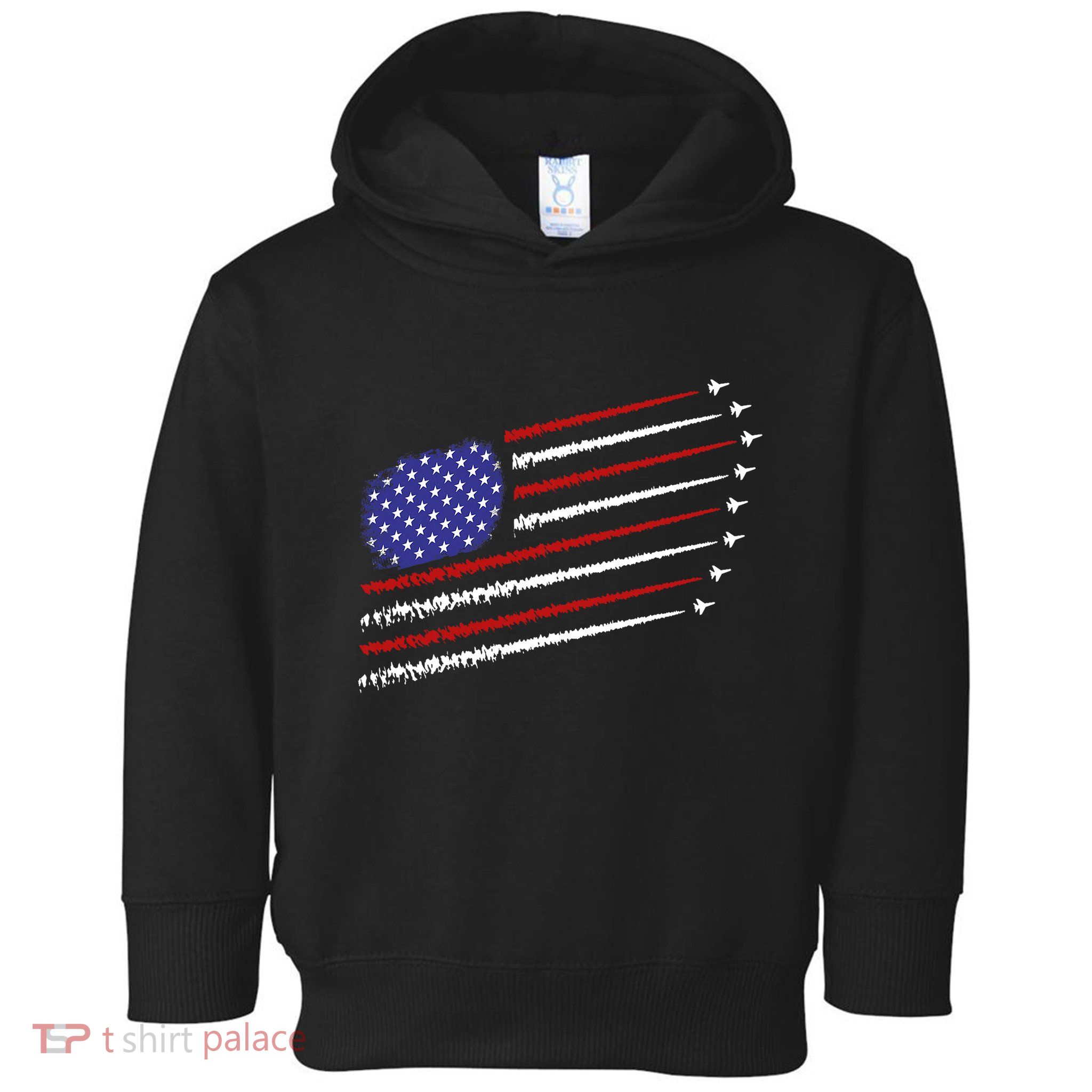 Fighter Jets With Usa American Flag 4th Of July Celebration Toddler Hoodie