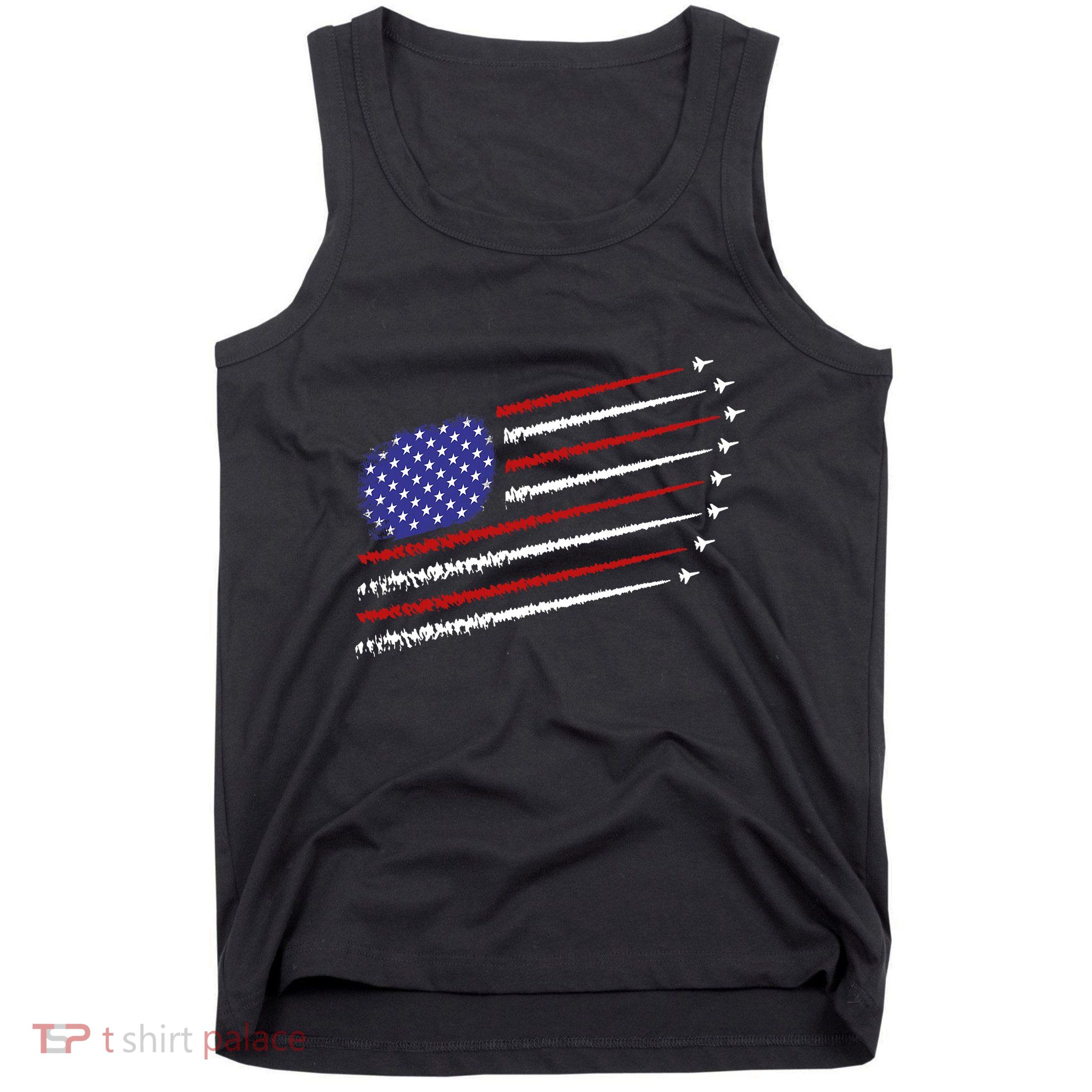 Fighter Jets With Usa American Flag 4th Of July Celebration Tank Top