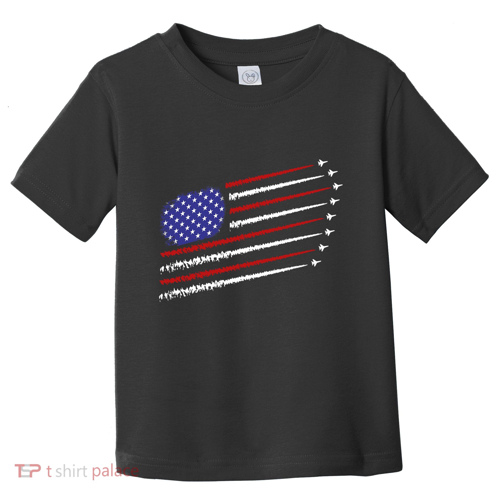 Fighter Jets With Usa American Flag 4th Of July Celebration Toddler T-Shirt