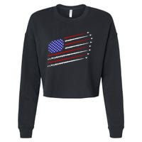 Fighter Jets With Usa American Flag 4th Of July Celebration Cropped Pullover Crew