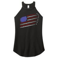 Fighter Jets With Usa American Flag 4th Of July Celebration Women's Perfect Tri Rocker Tank