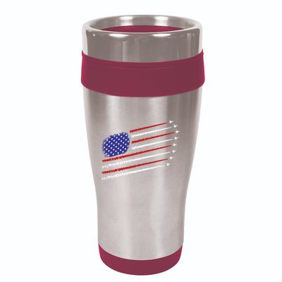 Fighter Jets With Usa American Flag 4th Of July Celebration 16oz Travel Tumbler