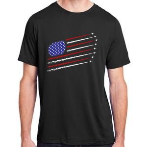 Fighter Jets With USA American Flag 4th Of July Celebration Adult ChromaSoft Performance T-Shirt