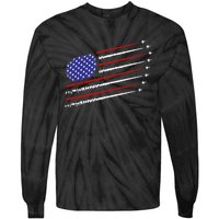 Fighter Jets With USA American Flag 4th Of July Celebration Tie-Dye Long Sleeve Shirt