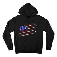 Fighter Jets With USA American Flag 4th Of July Celebration Tall Hoodie