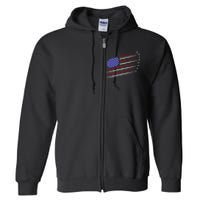 Fighter Jets With USA American Flag 4th Of July Celebration Full Zip Hoodie