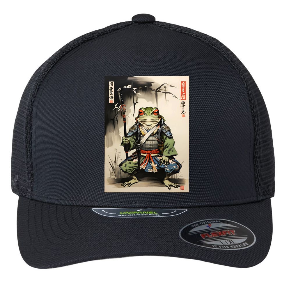 Frog Japanese Woodblock Flexfit Unipanel Trucker Cap