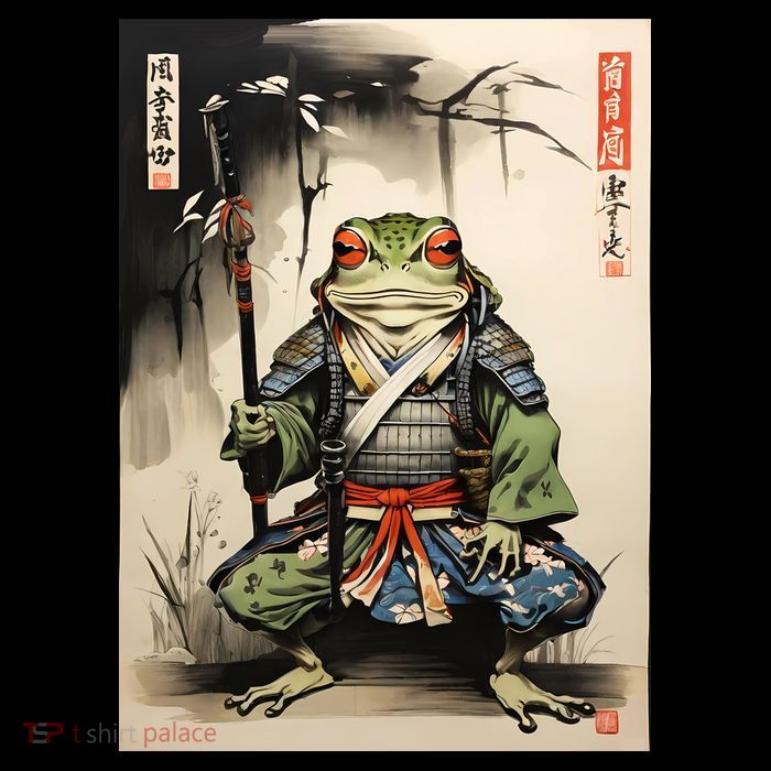 Frog Japanese Woodblock 16 in Basic Backpack