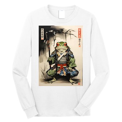 Frog Japanese Woodblock Long Sleeve Shirt