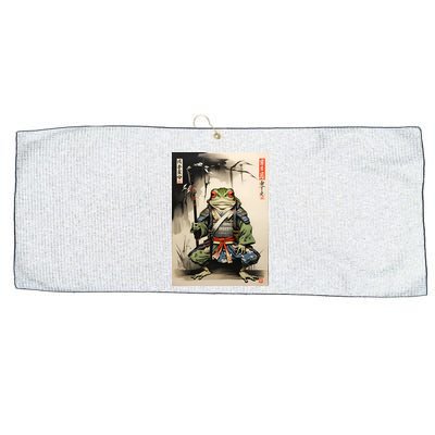 Frog Japanese Woodblock Large Microfiber Waffle Golf Towel