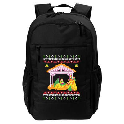 Funny Jesus Xmas Nativity Scene Ugly Christmas Style Daily Commute Backpack