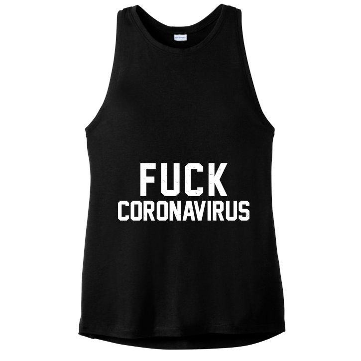 F**k Coronavirus Fight Ladies PosiCharge Tri-Blend Wicking Tank