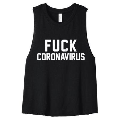 F**k Coronavirus Fight Women's Racerback Cropped Tank