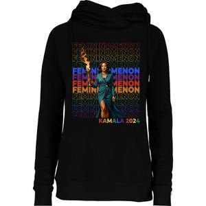 Femininomenon Kamala 2024 Womens Funnel Neck Pullover Hood