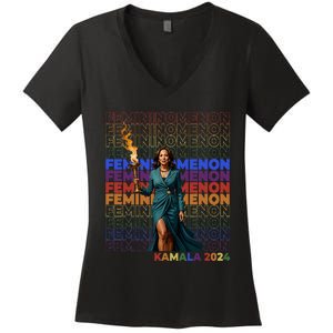 Femininomenon Kamala 2024 Women's V-Neck T-Shirt