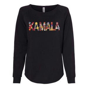 Floral Kamala 2024 Feminine First Female President Womens California Wash Sweatshirt