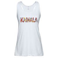 Floral Kamala 2024 Feminine First Female President Ladies Essential Flowy Tank