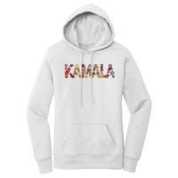 Floral Kamala 2024 Feminine First Female President Women's Pullover Hoodie