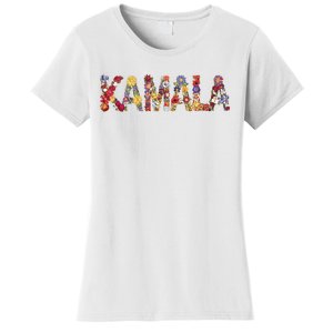 Floral Kamala 2024 Feminine First Female President Women's T-Shirt