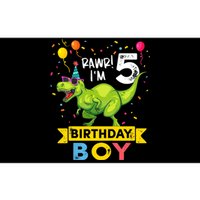 Funny Kids 5 Year Old Gift 5th Birthday Boy T Rex Dinosaur Gift Bumper Sticker