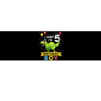 Funny Kids 5 Year Old Gift 5th Birthday Boy T Rex Dinosaur Gift Bumper Sticker