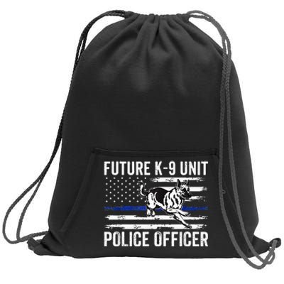 Future K 9 Unit Police Officer Proud Law Enforcement Sweatshirt Cinch Pack Bag