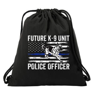 Future K 9 Unit Police Officer Proud Law Enforcement Drawstring Bag