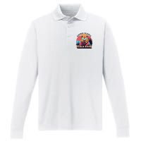 Funny Katmai Alaska Grazer Vintage Fat Bear Week 2024 Performance Long Sleeve Polo