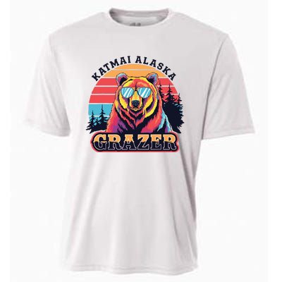 Funny Katmai Alaska Grazer Vintage Fat Bear Week 2024 Cooling Performance Crew T-Shirt