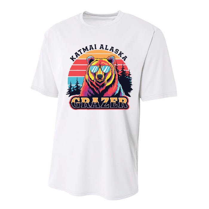 Funny Katmai Alaska Grazer Vintage Fat Bear Week 2024 Performance Sprint T-Shirt