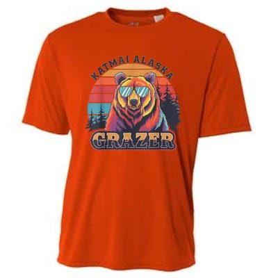 Funny Katmai Alaska Grazer Vintage Fat Bear Week 2024 Cooling Performance Crew T-Shirt