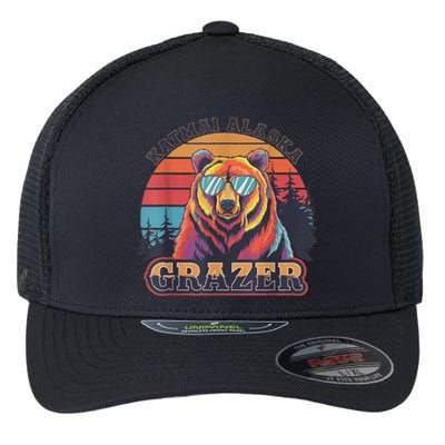 Funny Katmai Alaska Grazer Vintage Fat Bear Week 2024 Flexfit Unipanel Trucker Cap